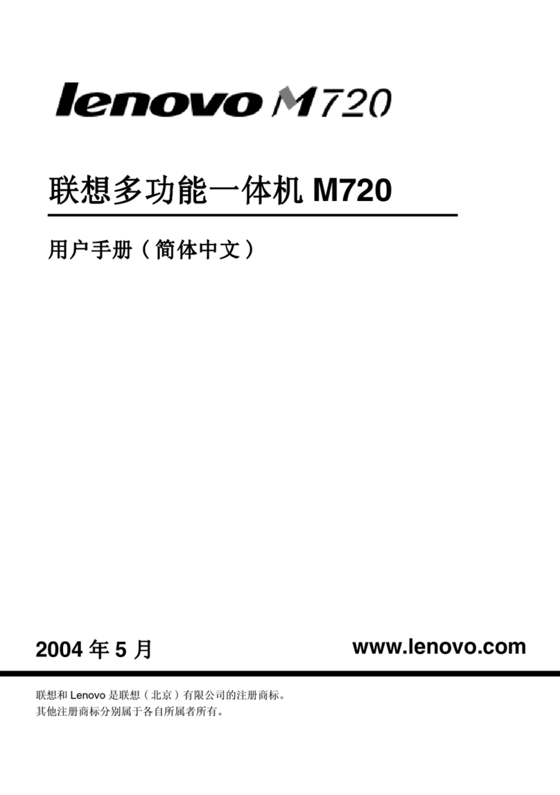 Lenovo ThinkCentre M720 manual