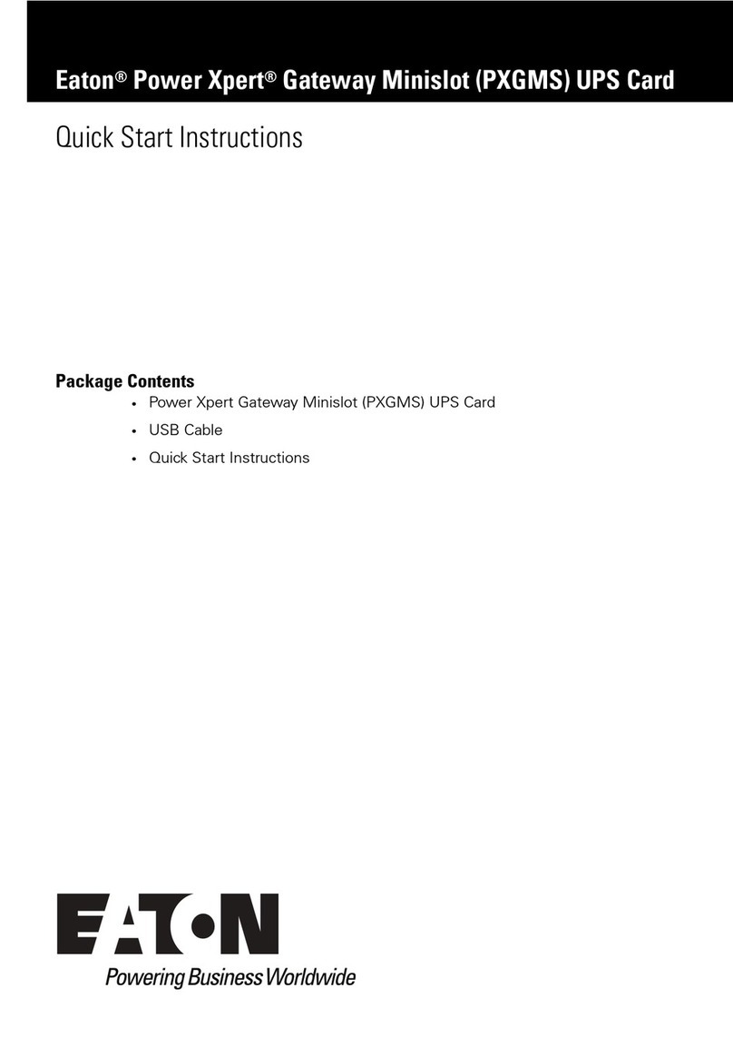 Eaton Power Xpert Gateway Minislot Programming manual