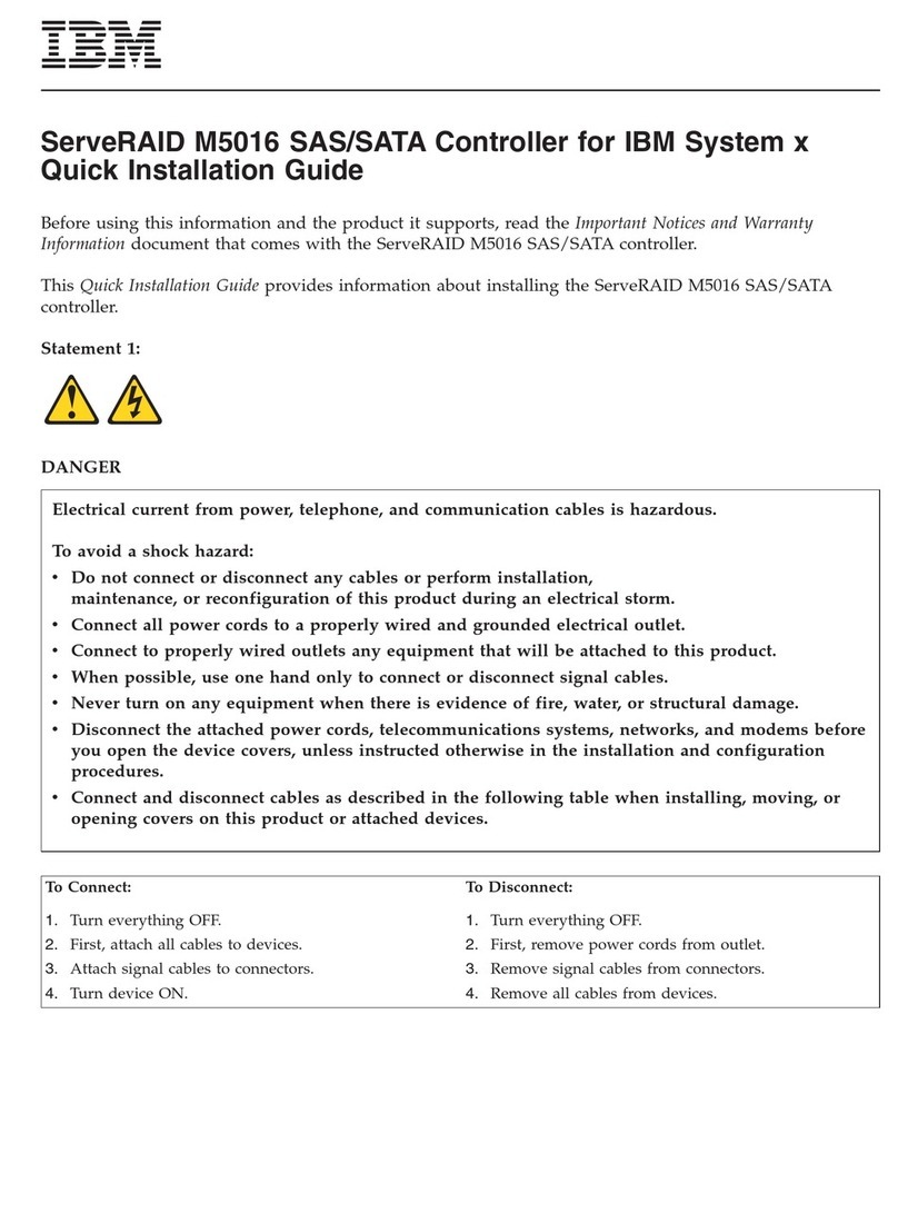 IBM ServeRAID M5016 User manual