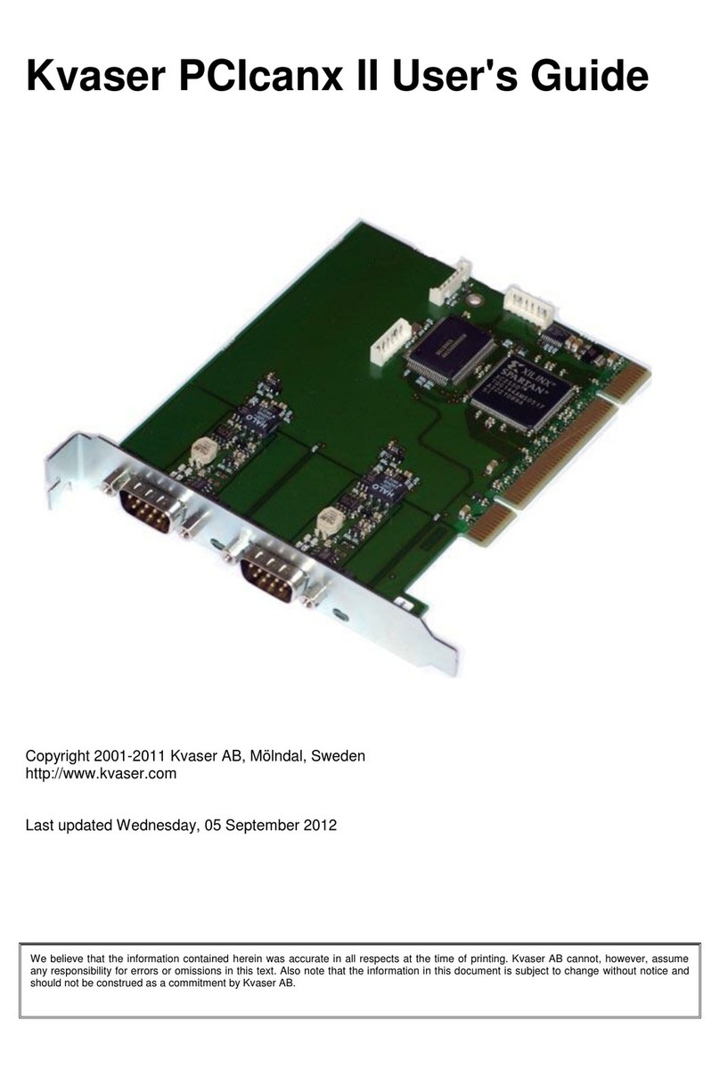 Kvaser PCIcanx II User manual