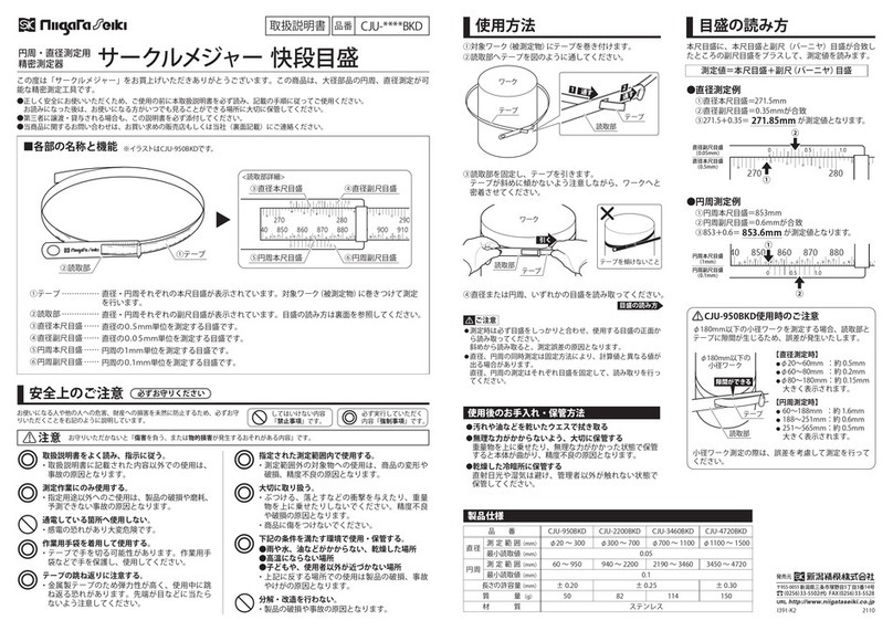 Niigata seiki CJU BKD Series User manual Niigata seiki CJU BKD Series User manual