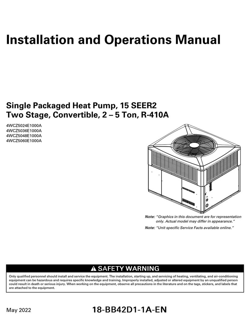 Trane 4WCZ5024E1000A User manual