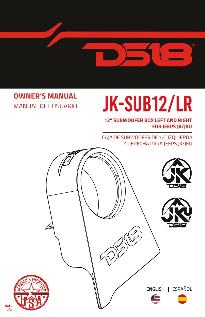 DS18 JK-SUB12/LR owner's manual