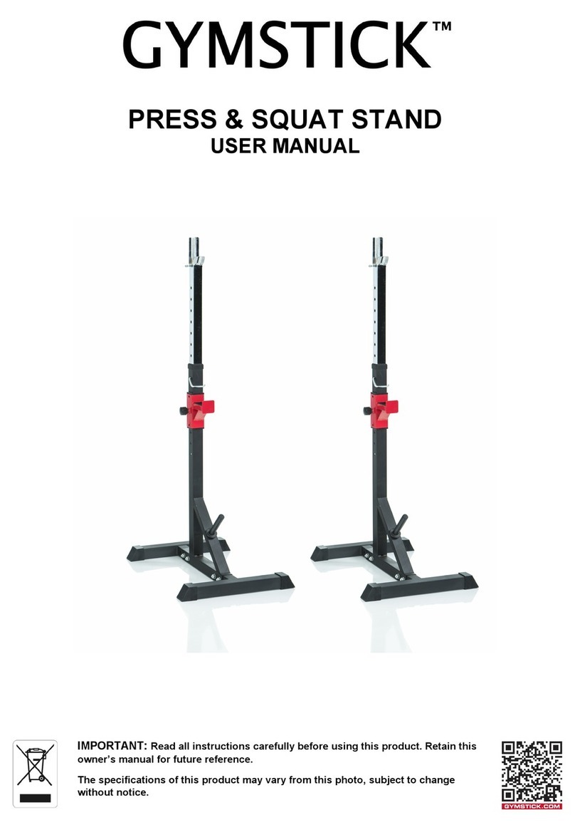 Gymstick Press & Squat Stand user manual
