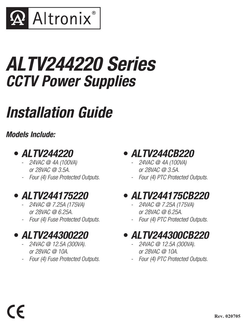 Altronix ALTV244220 Series User manual