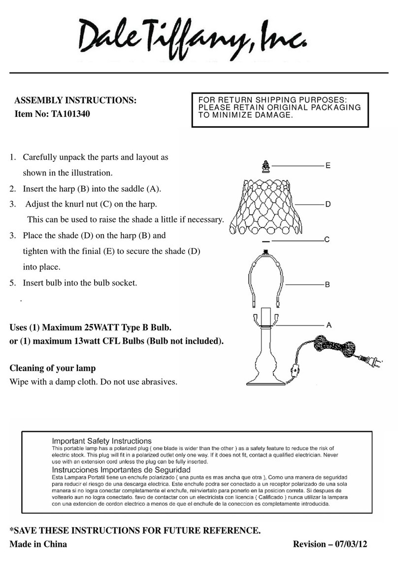 Dale Tiffany TA101340 Assembly instructions