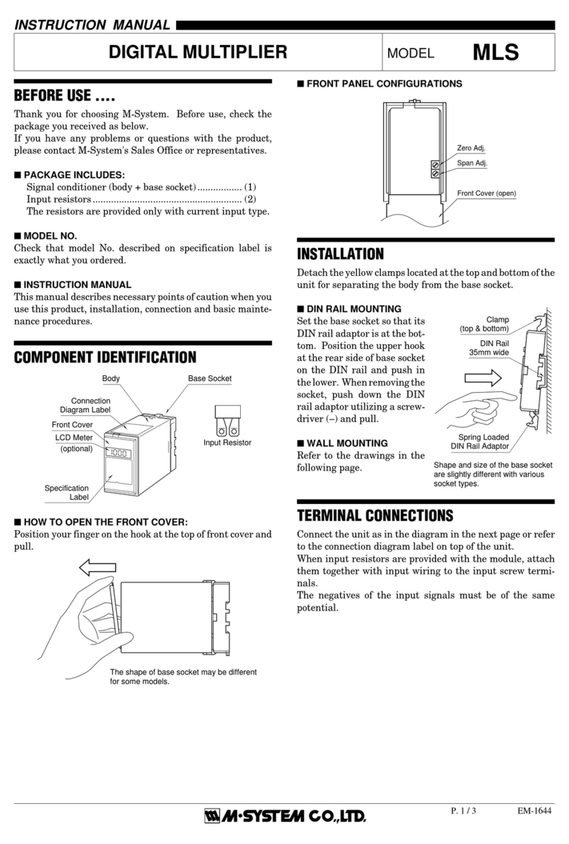 M-system MLS instruction manual