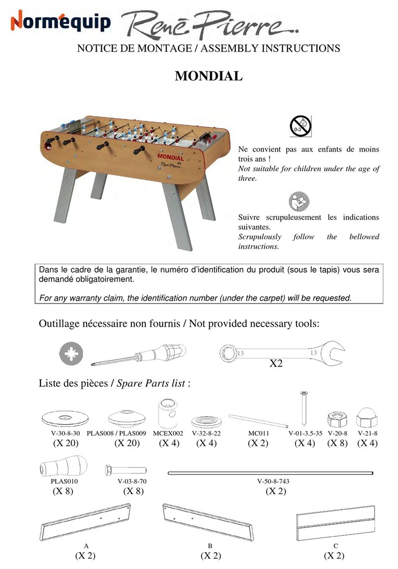Rene Pierre MONDIAL Assembly instructions