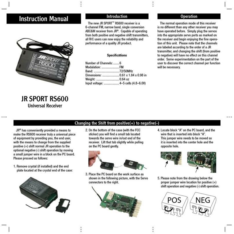 JR Sport RS600 instruction manual