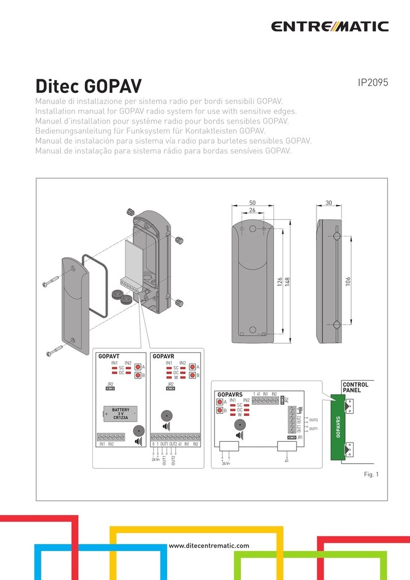 Entrematic Ditec GOPAV installation manual