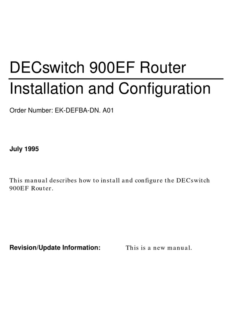 Digital Equipment DECswitch 900EF Operating and maintenance instructions