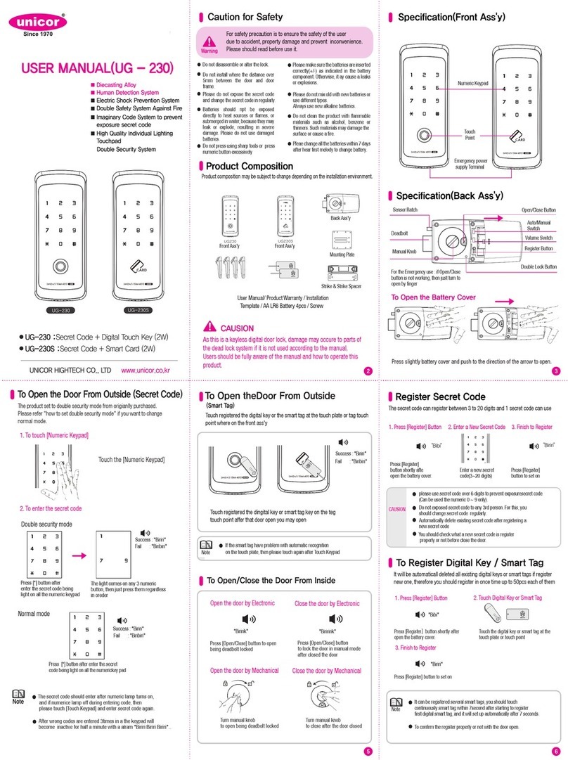 Unicor UG-230 user manual