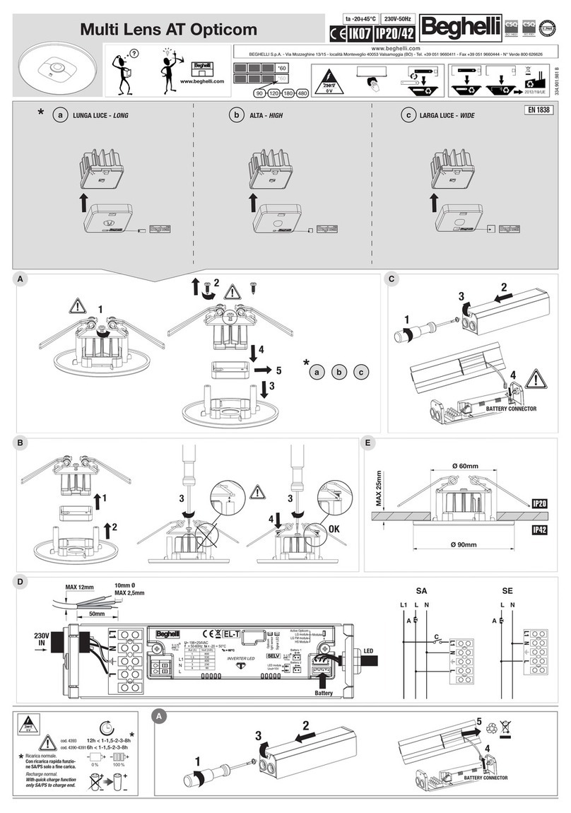 Beghelli Multi Lens AT Opticom manual