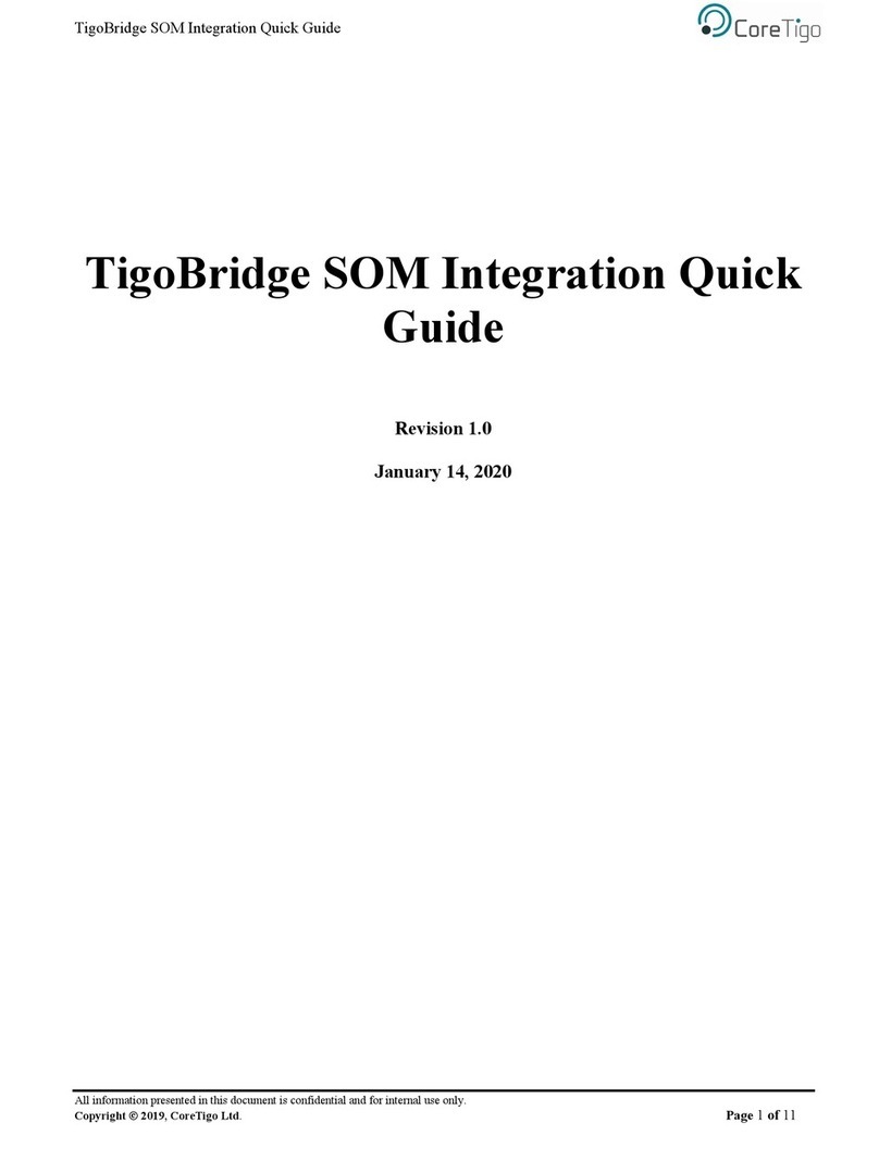 CoreTigo TigoBridge SOM User manual CoreTigo TigoBridge SOM User manual