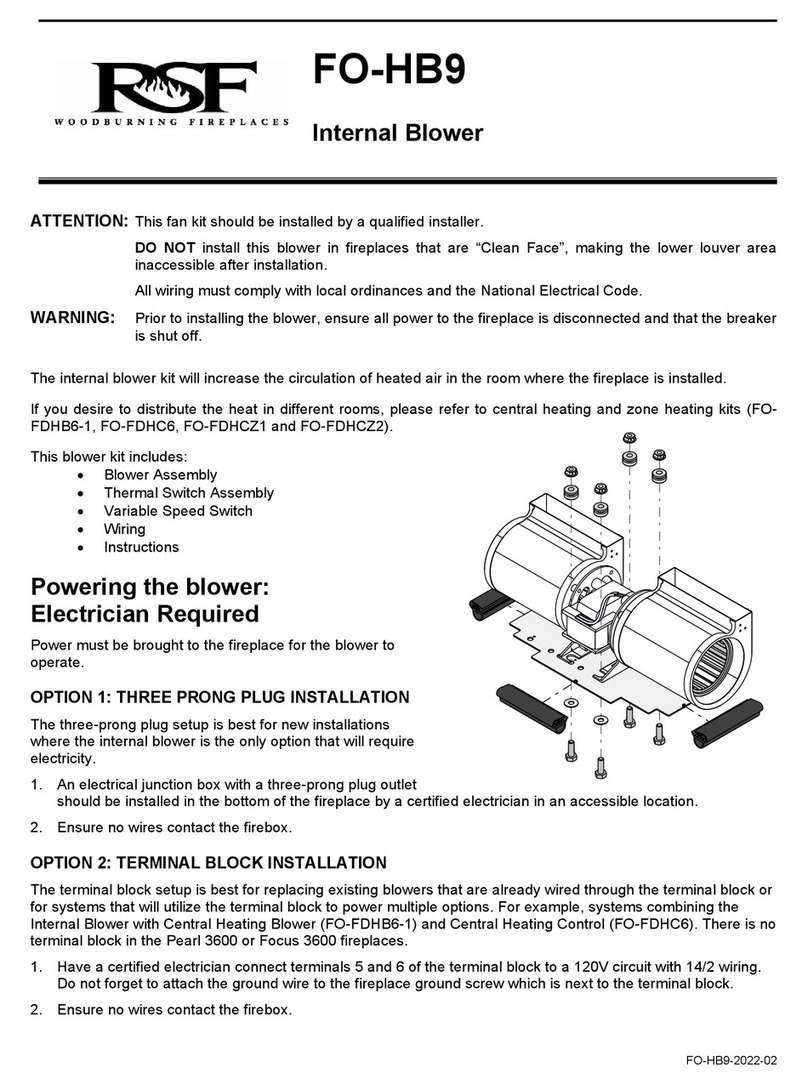 RSF Woodburning Fireplaces FO-HB9 manual