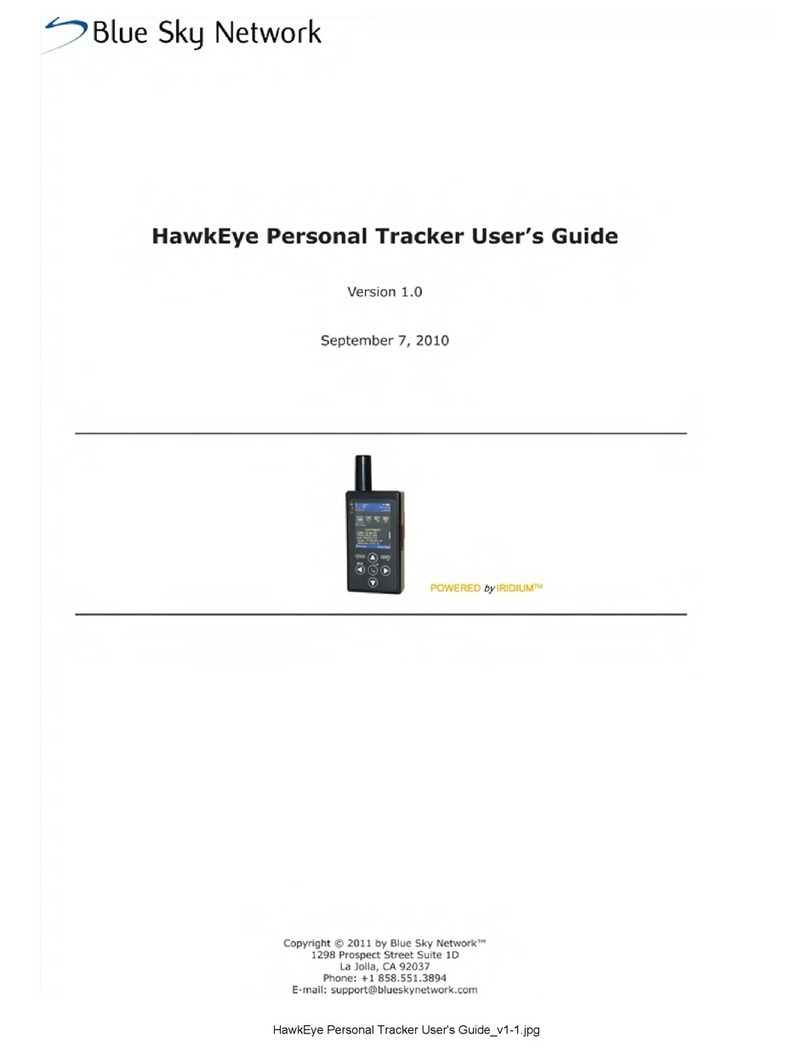 Iridium Blue Sky Network HawkEye User manual Iridium Blue Sky Network HawkEye User manual