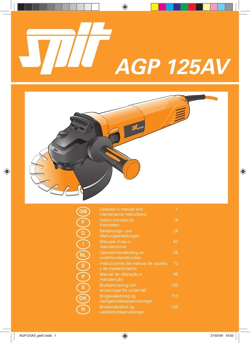 SPIT AGP 125AV Operator's manual and maintenance instructions