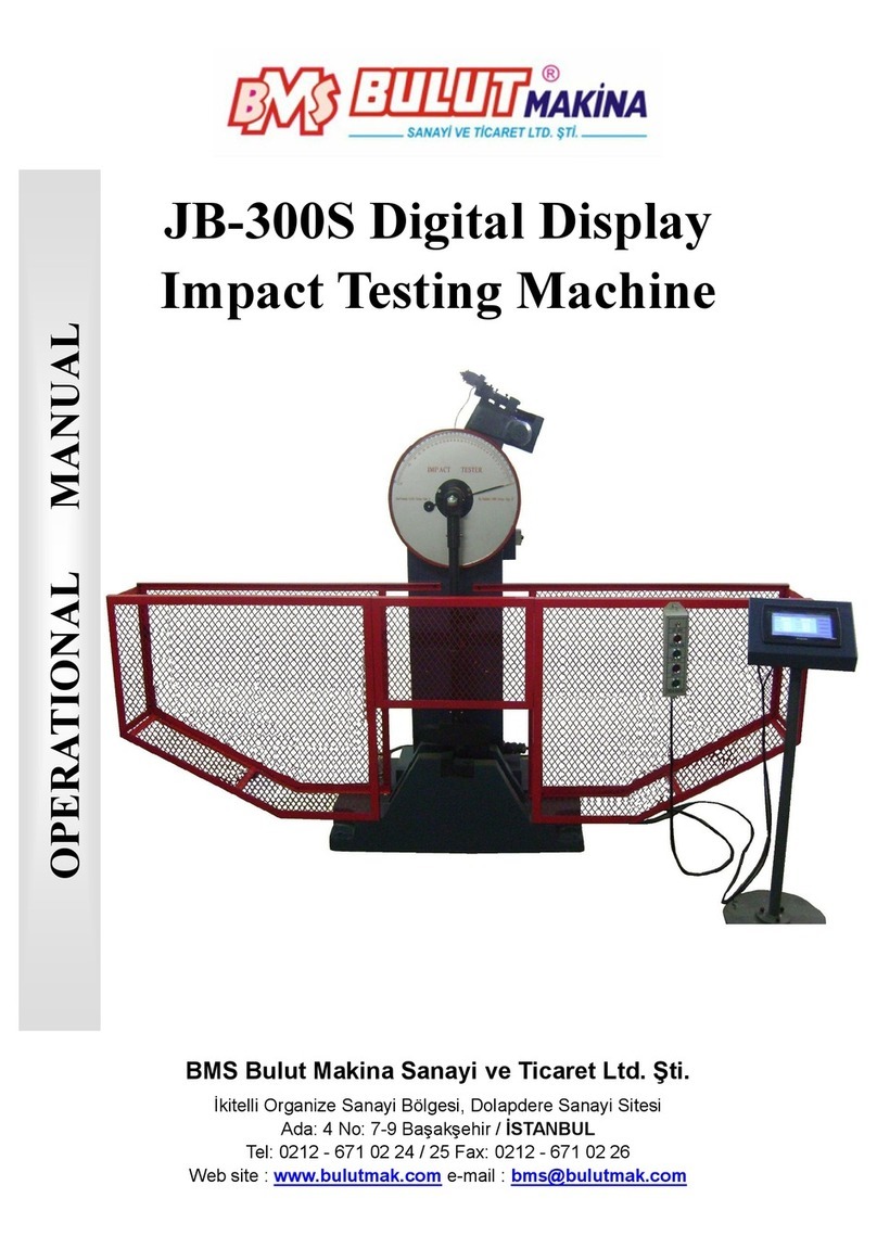 Bms Bulut Makina JB-300S Operational manual