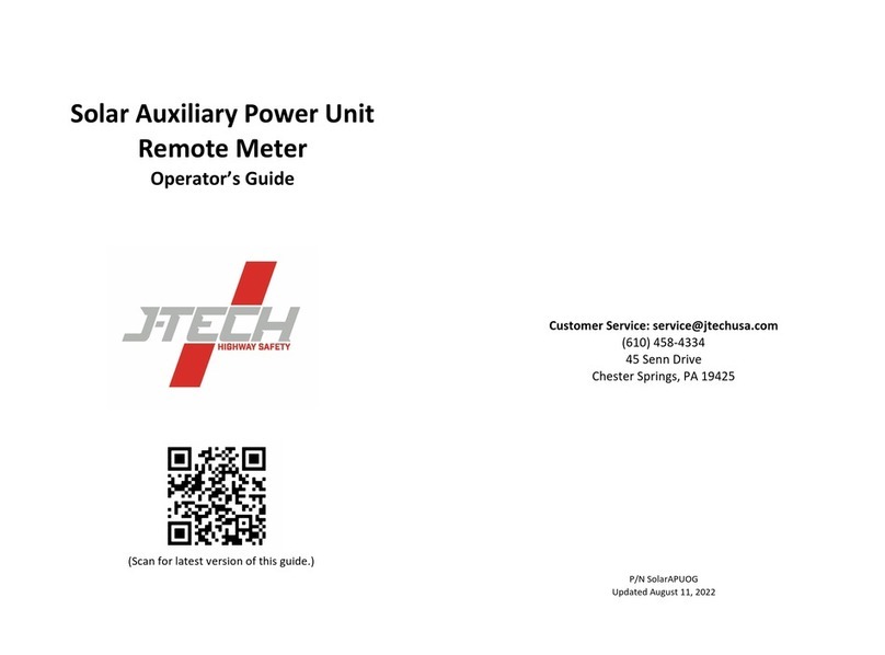 J-TECH Solar Auxiliary Power Unit Manual