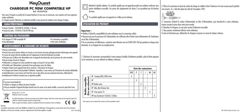 KeyOuest KO037508 quick start guide