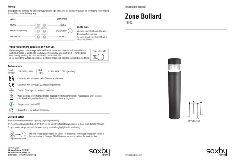 Saxby 13822 instruction manual