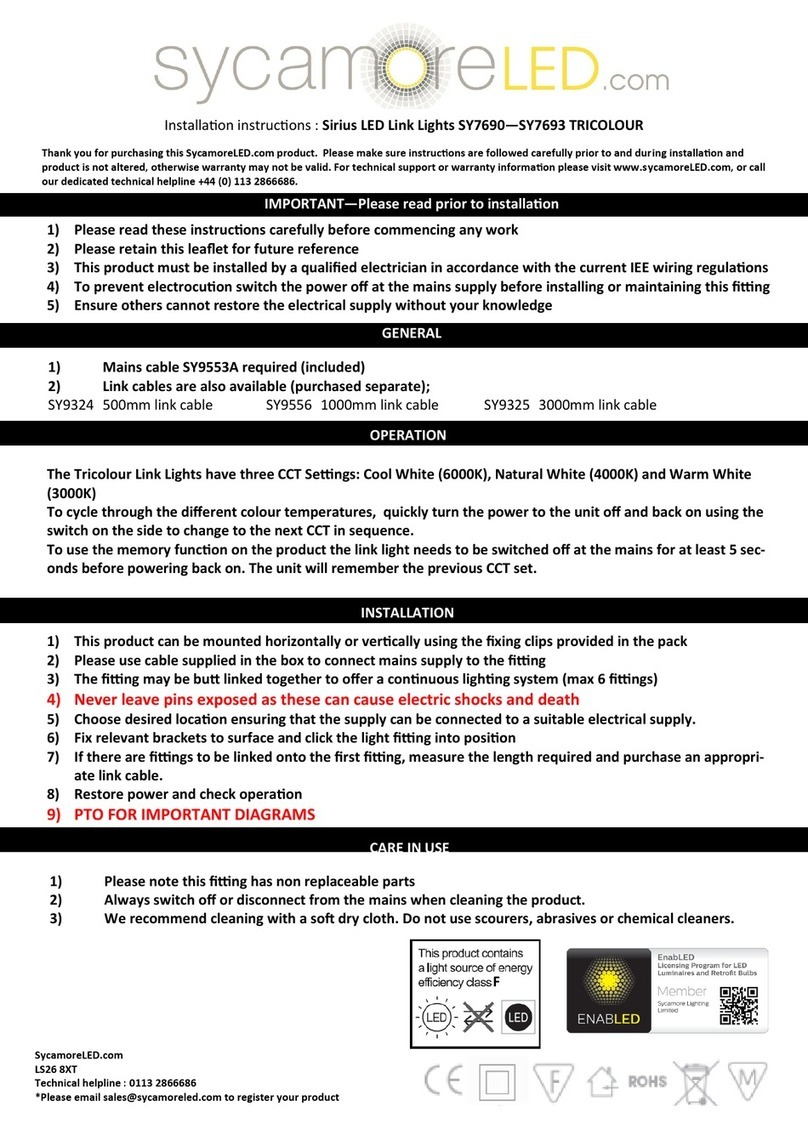 Sycamore Sirius SY7690 installation instructions