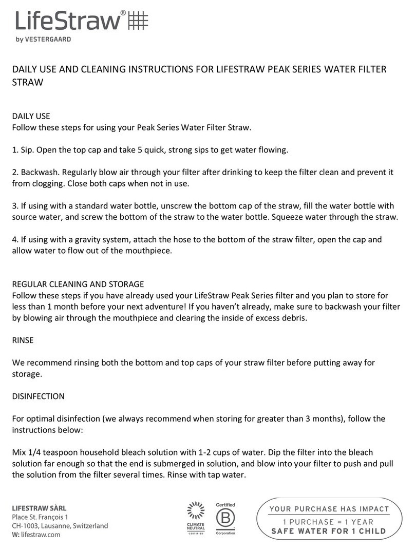 Vestergaard LifeStraw PEAK Series User manual