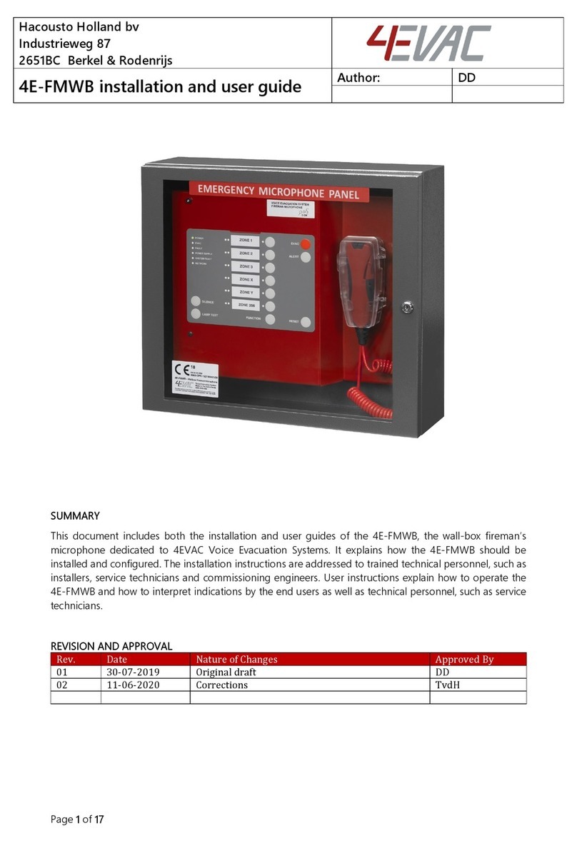 4EVAC 4E-FMWB User manual