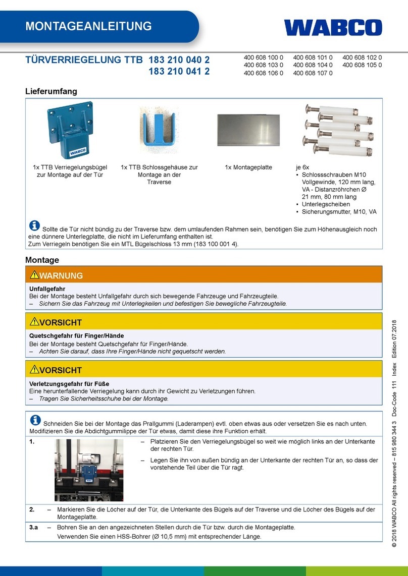 WABCO TTB Series Installation instruction WABCO TTB Series Installation instruction