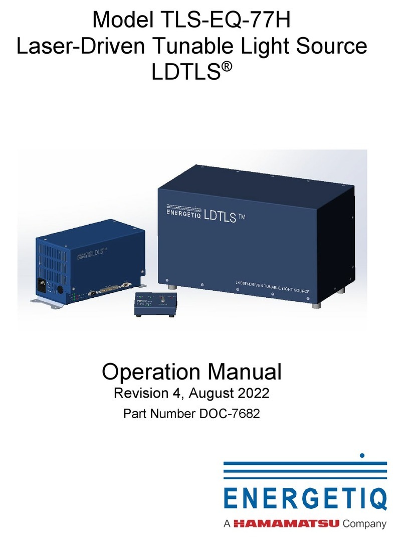 Hamamatsu ENERGETIQ LDTLS TLS-EQ-77H User manual