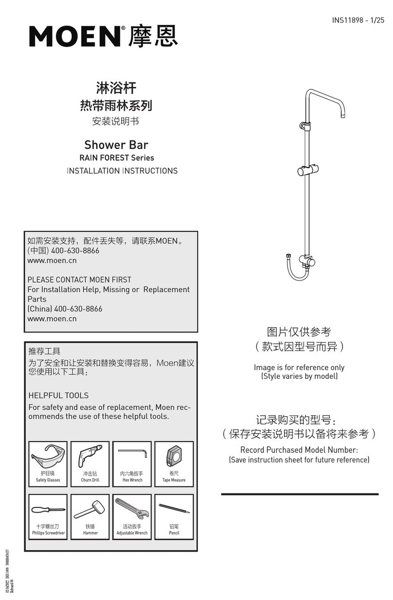 Moen RAIN FOREST Series installation instructions Moen RAIN FOREST Series installation instructions