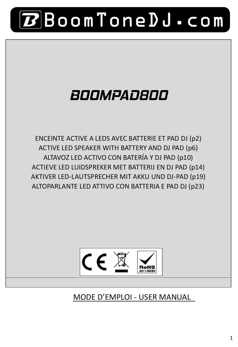 BoomToneDJ BOOMPAD 800 user manual