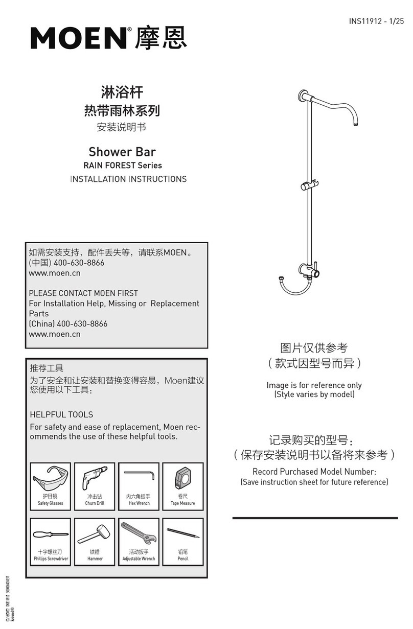 Moen RAIN FOREST Series User manual Moen RAIN FOREST Series User manual