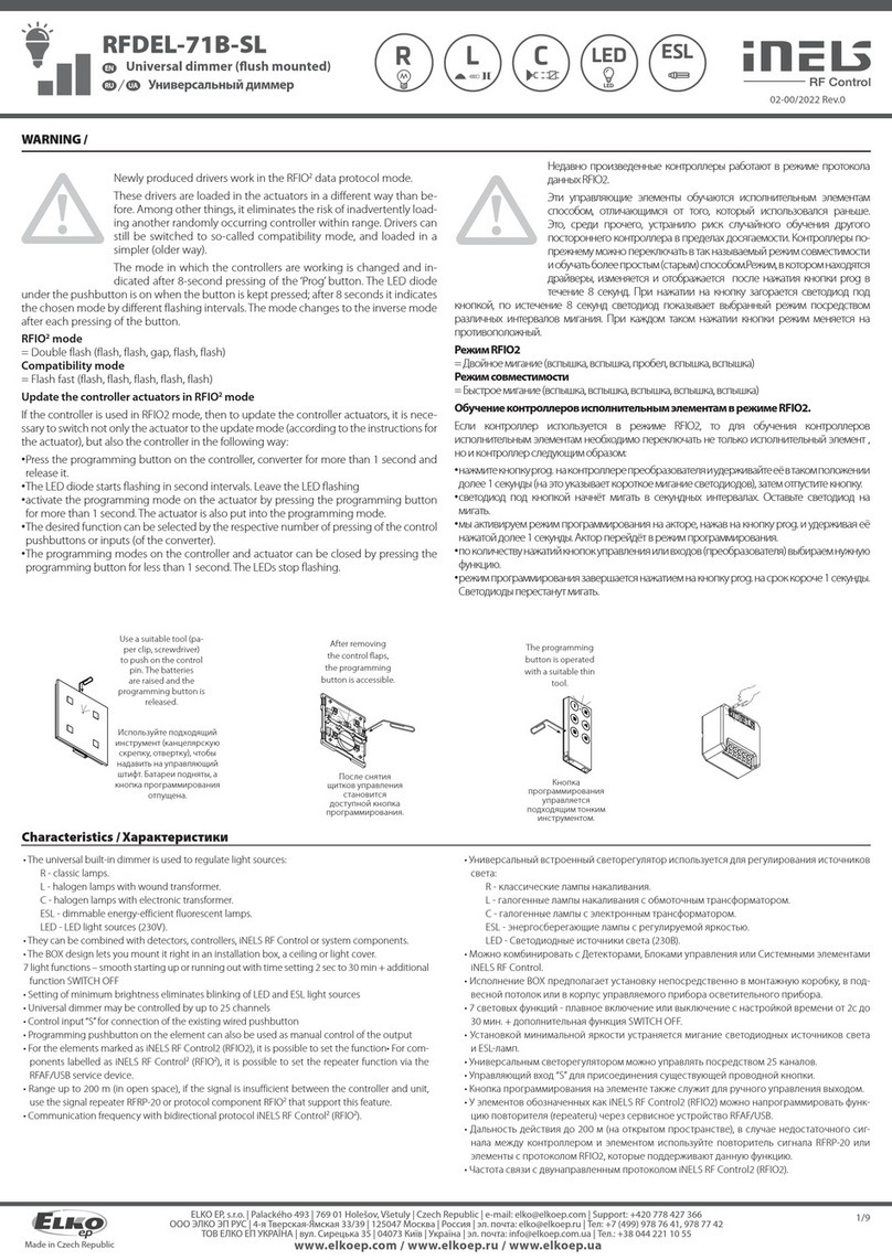 Elko iNELS RFDEL-71B-SL User manual