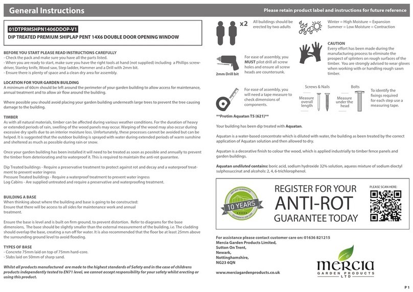 Mercia Garden Products 01DTPRMSHPN1406DDOP-V1 User manual Mercia Garden Products 01DTPRMSHPN1406DDOP-V1 User manual