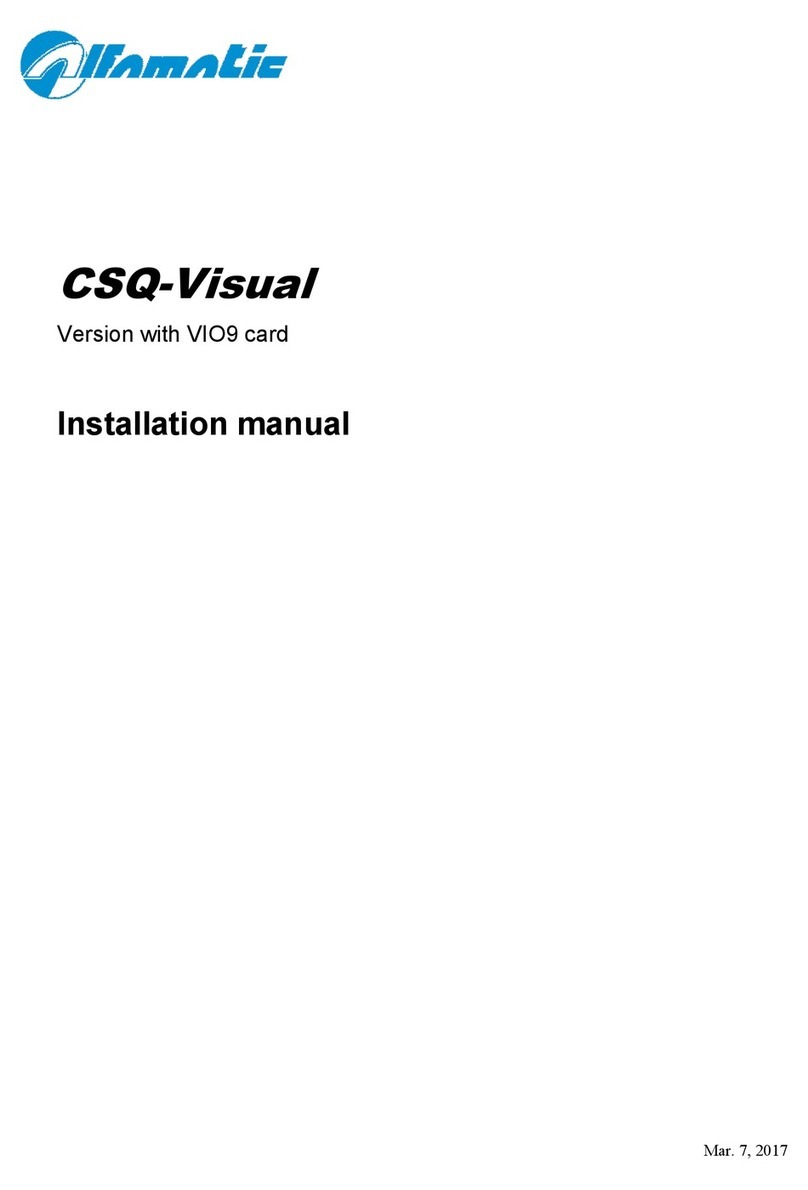 ALFAMATIC CSQ-Visual installation manual