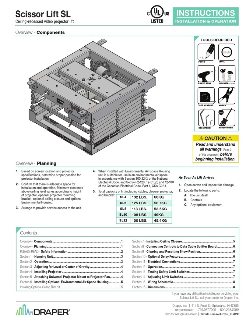 Draper SL Installation instructions