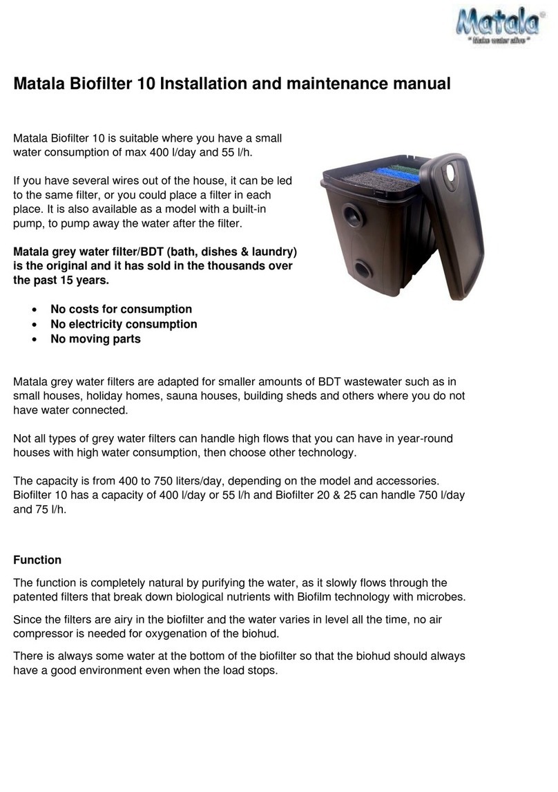 MATALA Biofilter 10 Installation and maintenance manual