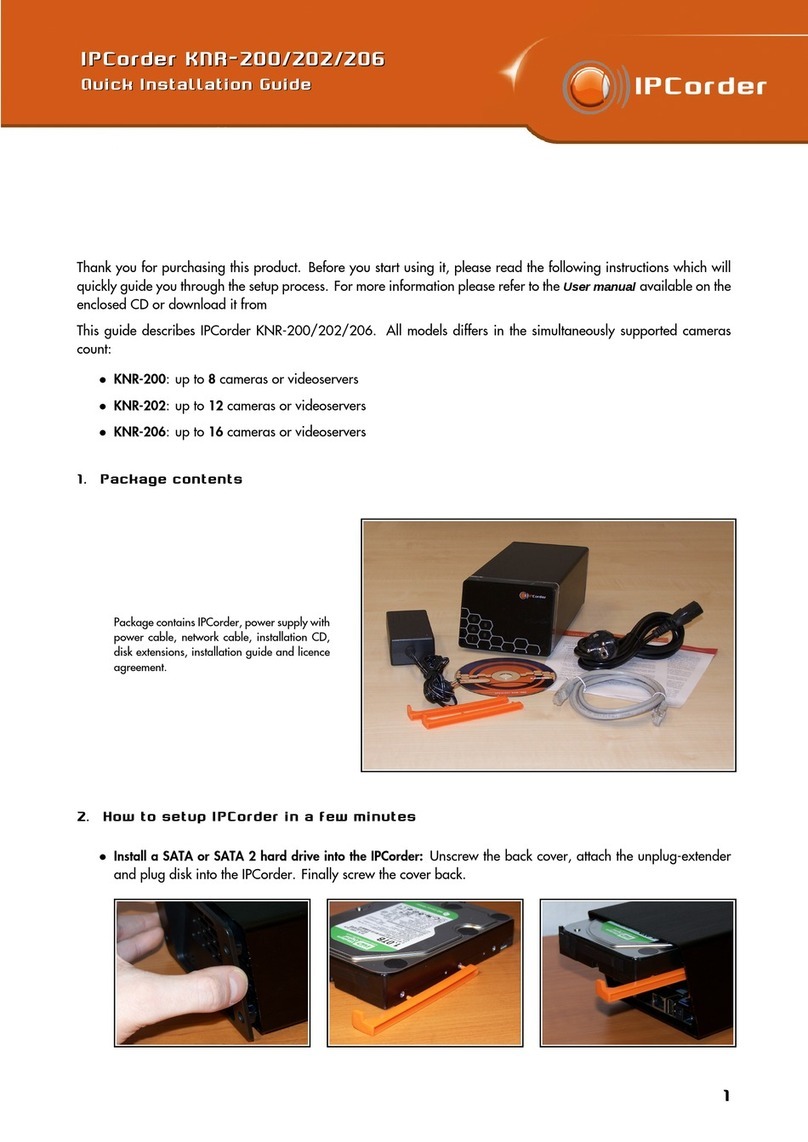 IPcorder KNR-200 Quick installation guide