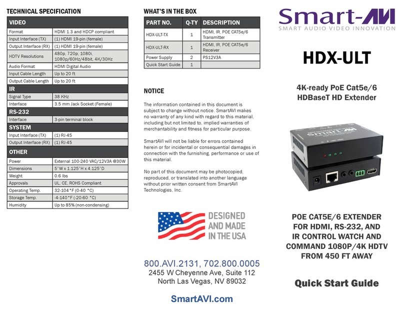 SMART-AVI HDX-ULT User manual