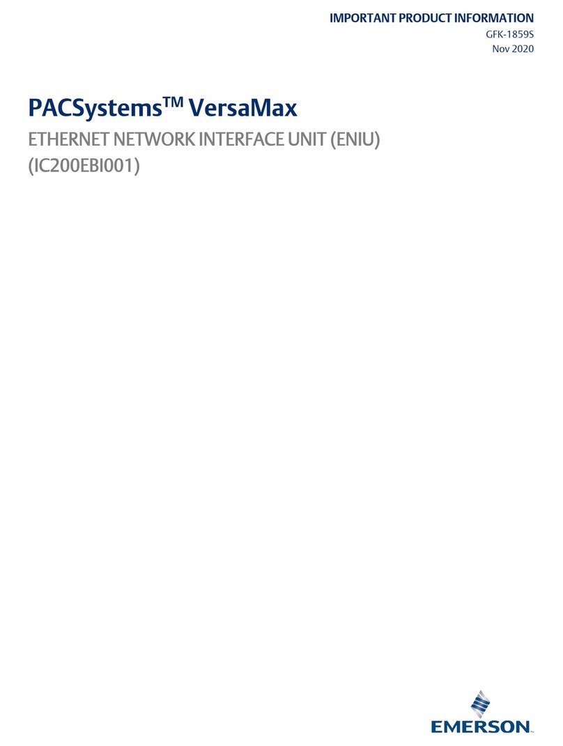 Emerson PACSystems Versamax Important product information