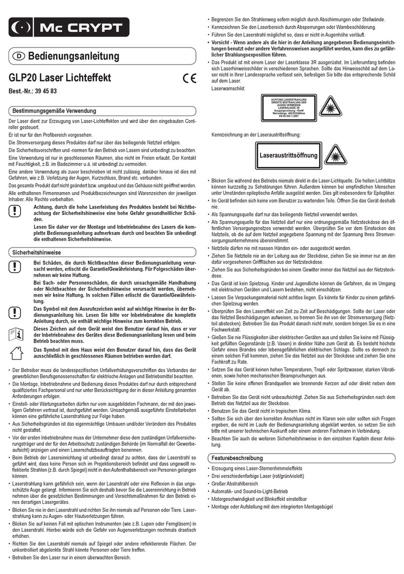 MC Crypt GLP20 User manual
