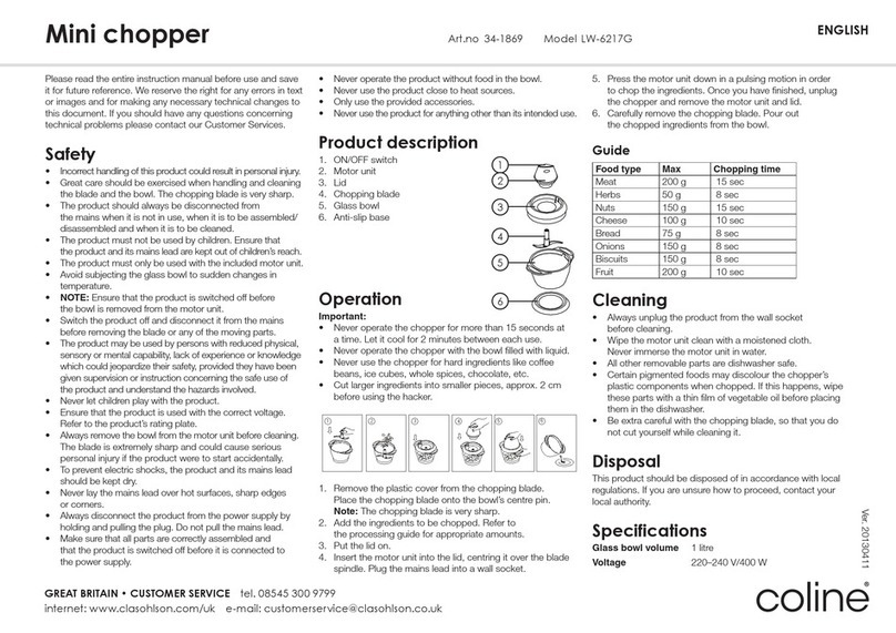 Coline LW-6217G User manual