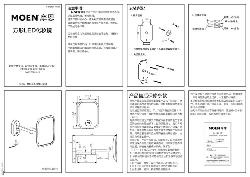 Moen ACC9964 Series installation instructions