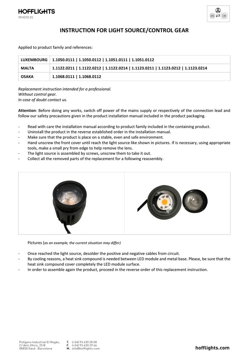 HOFFLIGHTS LUXEMBOURG 1.1050.0111 instruction manual