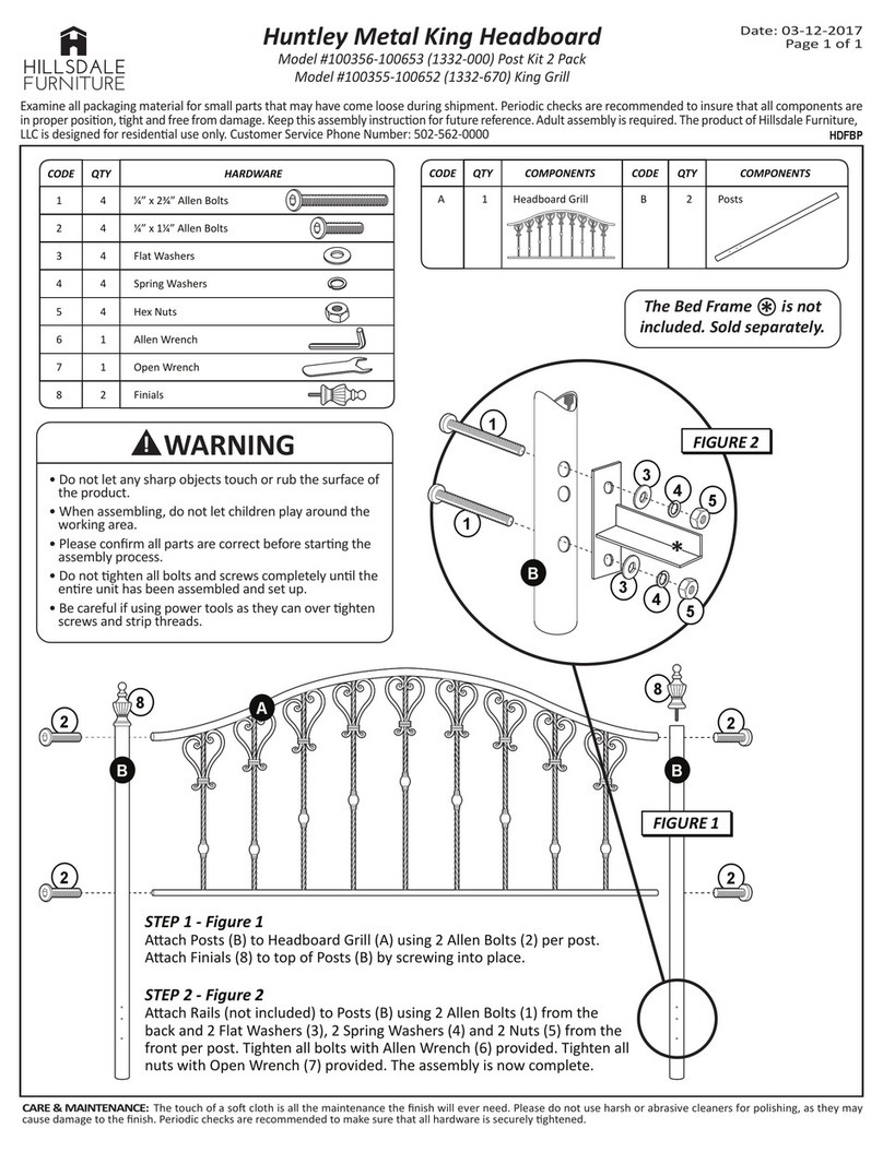 Hillsdale Furniture 100356-100653 manual