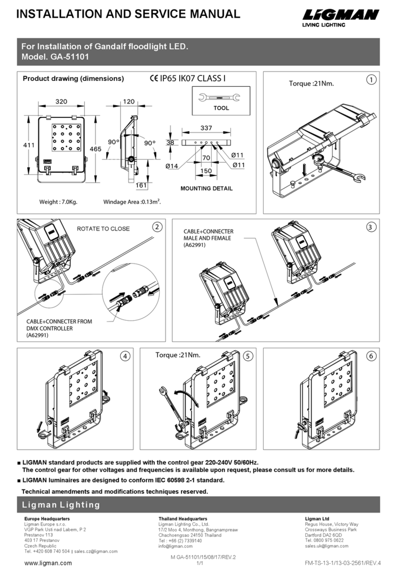 LIGMAN GA-51101 Installation and service manual