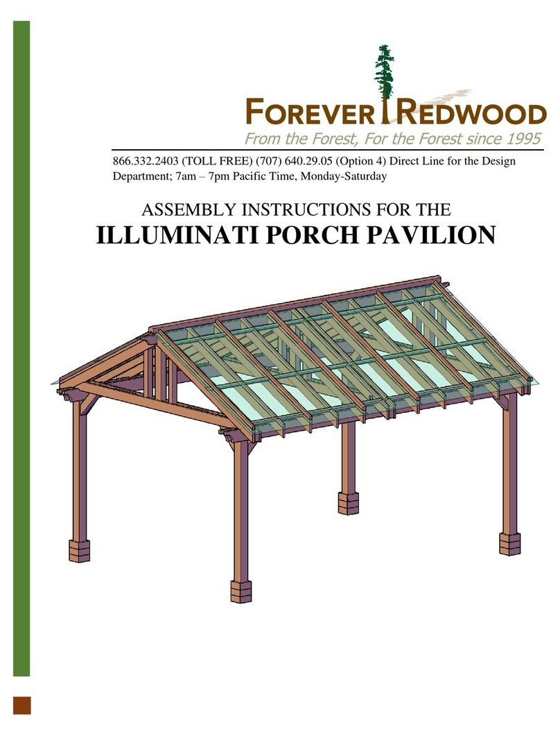 Forever Redwood ILLUMINATI PORCH PAVILION Assembly instructions Forever Redwood ILLUMINATI PORCH PAVILION Assembly instructions