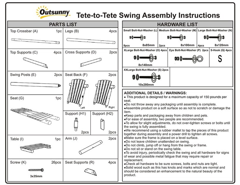 Outsunny Tete-to-Tete 84A-085 User manual Outsunny Tete-to-Tete 84A-085 User manual