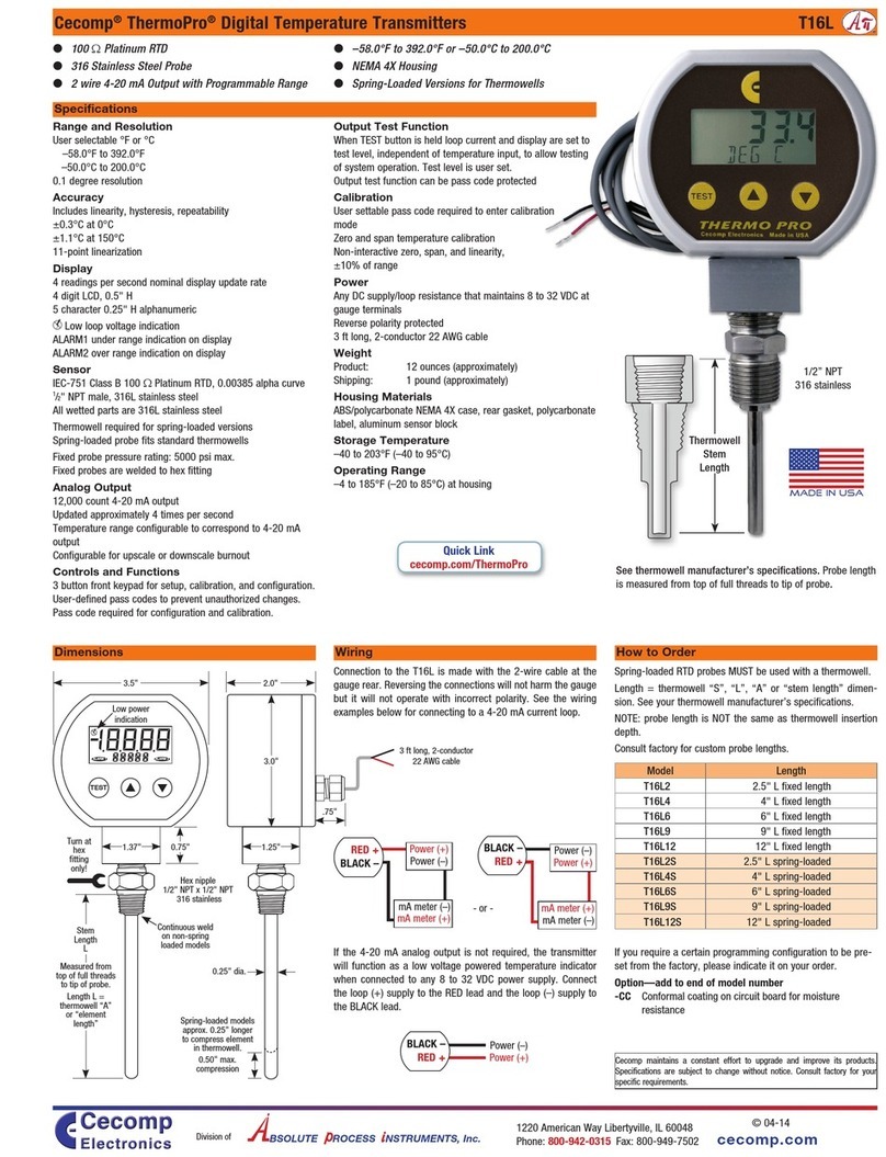 Cecomp ThermoPro T16L2 manual Cecomp ThermoPro T16L2 manual